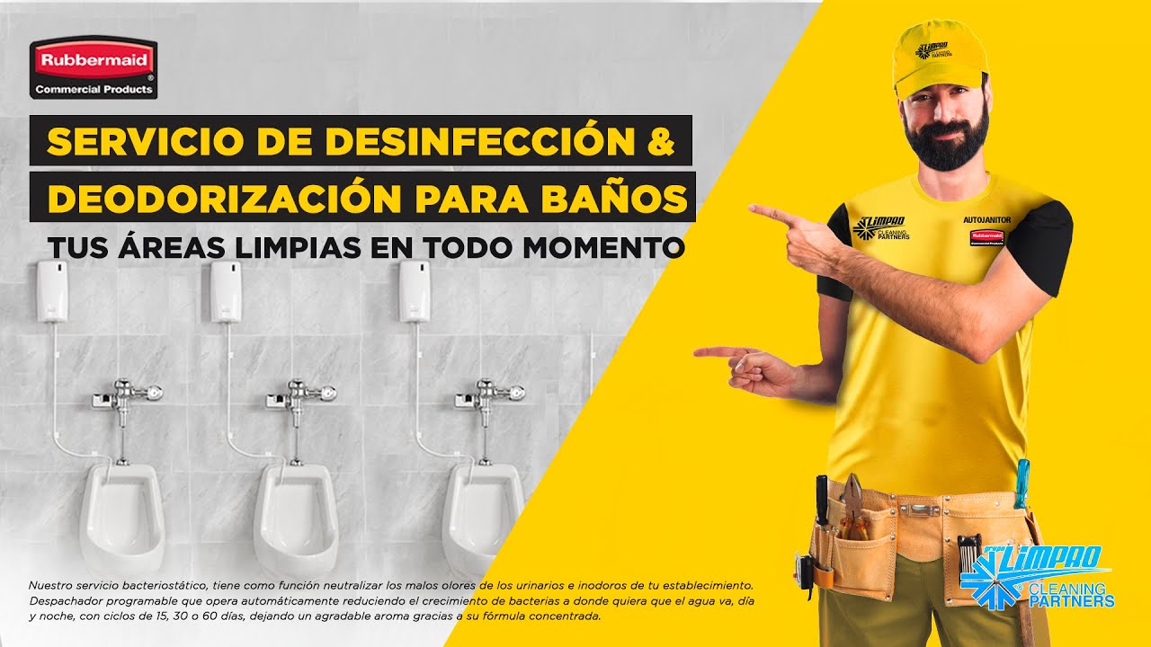 🍊Servicio para tus tener baños limpios y deodorizados con despachador Autojanitor marca Rubbermaid