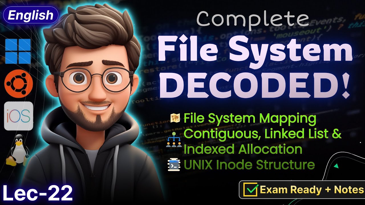 File System in Operating System | Allocation Methods & UNIX Inode Structure | CSE Gawd