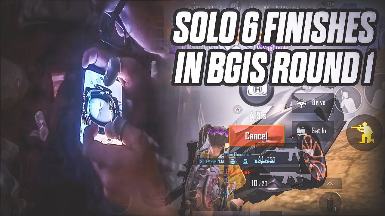 SOLO 6 FINISHES IN BGIS ROUND 1🇮🇳🥷||DECIDER MATCH FOR OUR MOMENTUM🌪️| EMPxNINJA |🧿❤️#bgis2026 #bgis