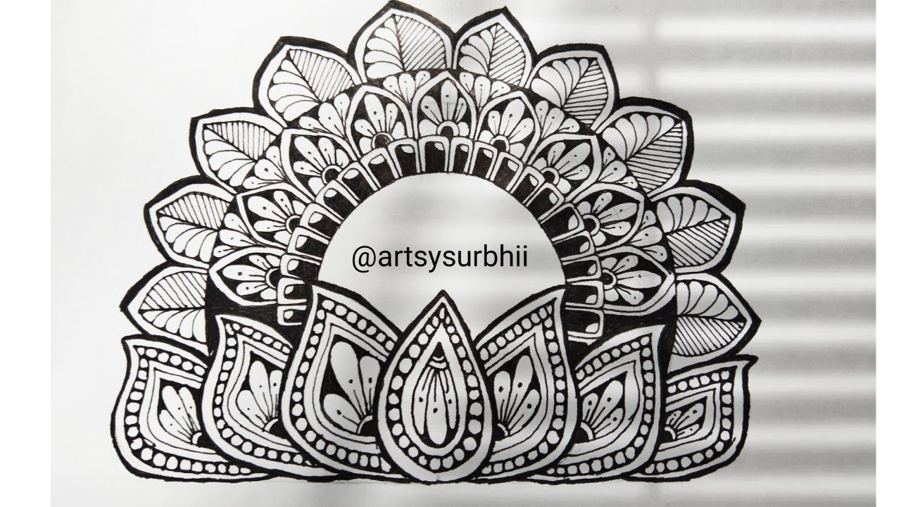 Beautiful And Unique Mandala Art Tutorial ll How To Draw Mandala Art For Beginners ll