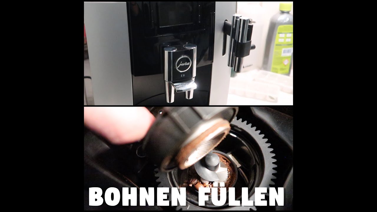 Jura E8/E6 Mahlwerk zerlegen und reinigen - Bohnen füllen Fehler