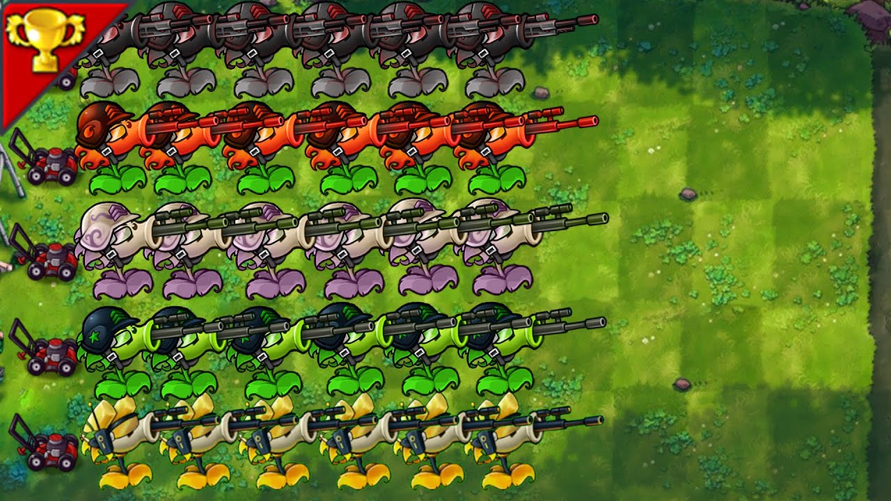 All Sniper Pea Plants VS 999Zombies-------Plants vs Zombies