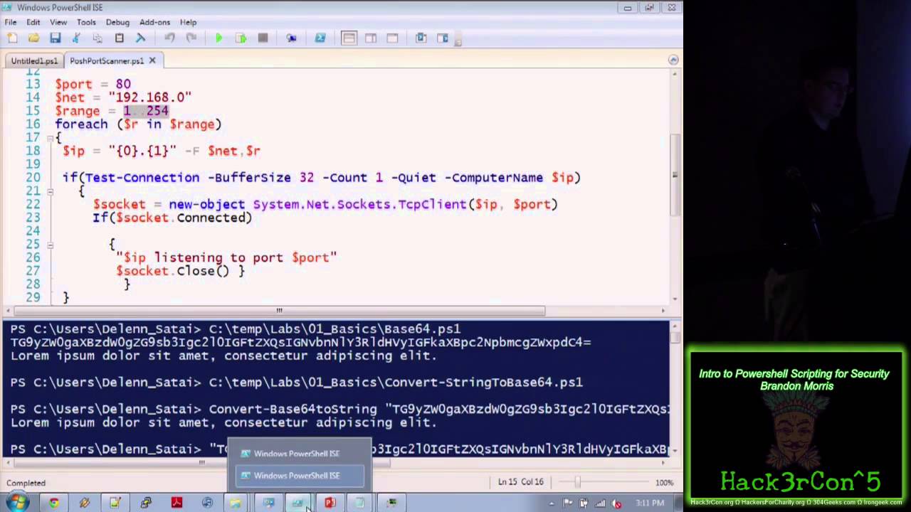 Intro to Powershell Scripting for Security Brandon Morris