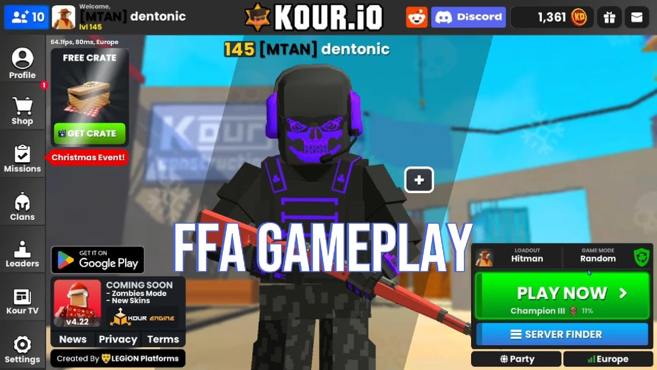 FFA with only kar98k and Deagle[kour.io]
