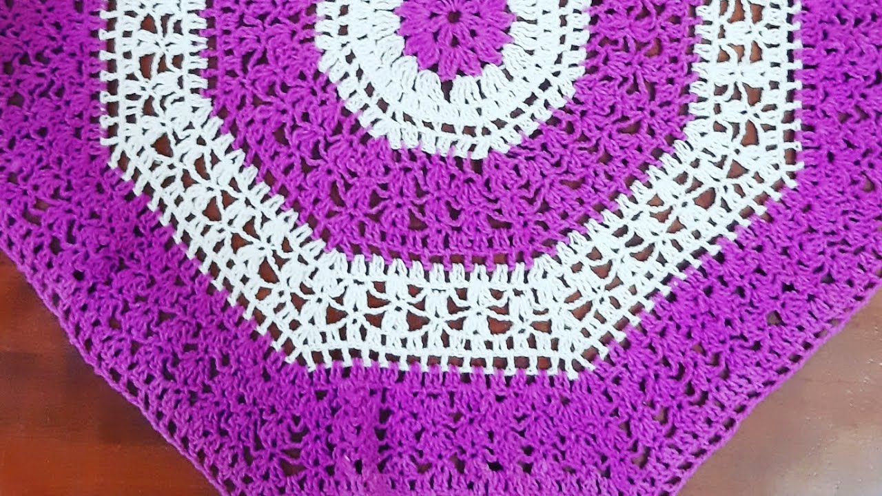 #षटकोनी लोकरी रुमाल #New design tablemat #क्रोशाचे विणकाम रुमाल प्रकार - 43