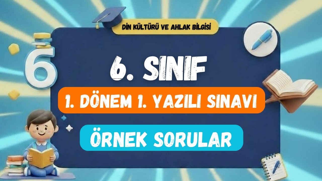 6. Sınıf Din Kültürü 1. Dönem 1. Yazılı Soruları #dinkültürü #sınavsoruları #sınav #sınavlar