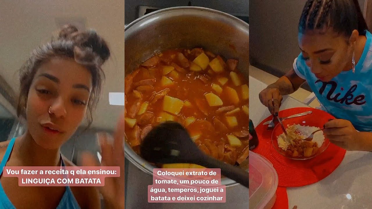 Brunna Gonçalves faz comida pra Ludmilla 