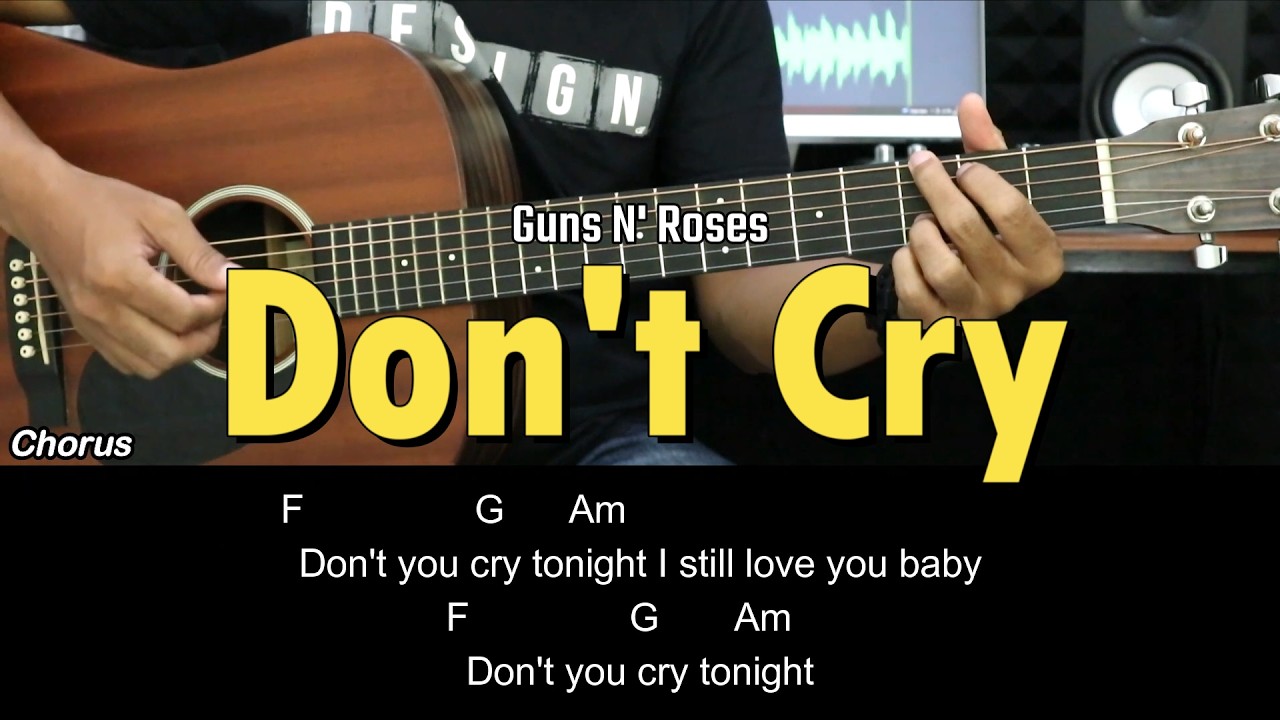 Don't Cry - Guns N' Roses | EASY Guitar Tutorial with Chords / Lyrics - Guitar Lessons