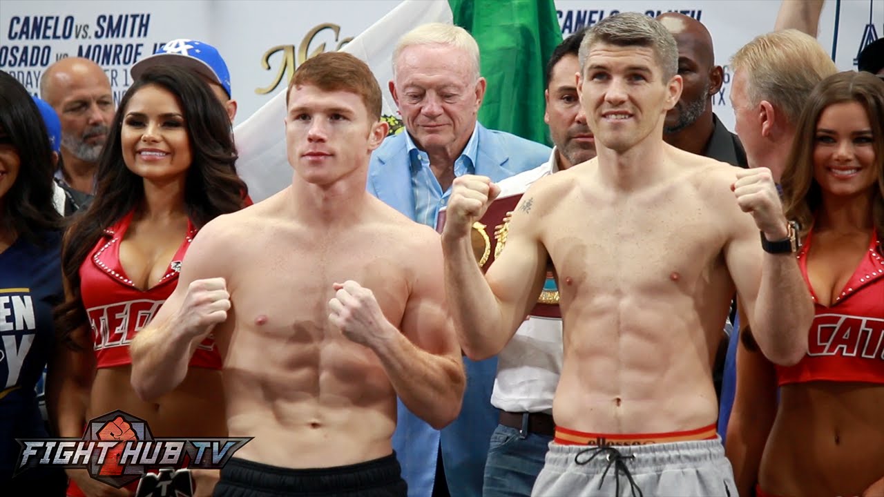 Canelo Alvarez vs. Liam Smith COMPLETE Weigh In and Face Off Video