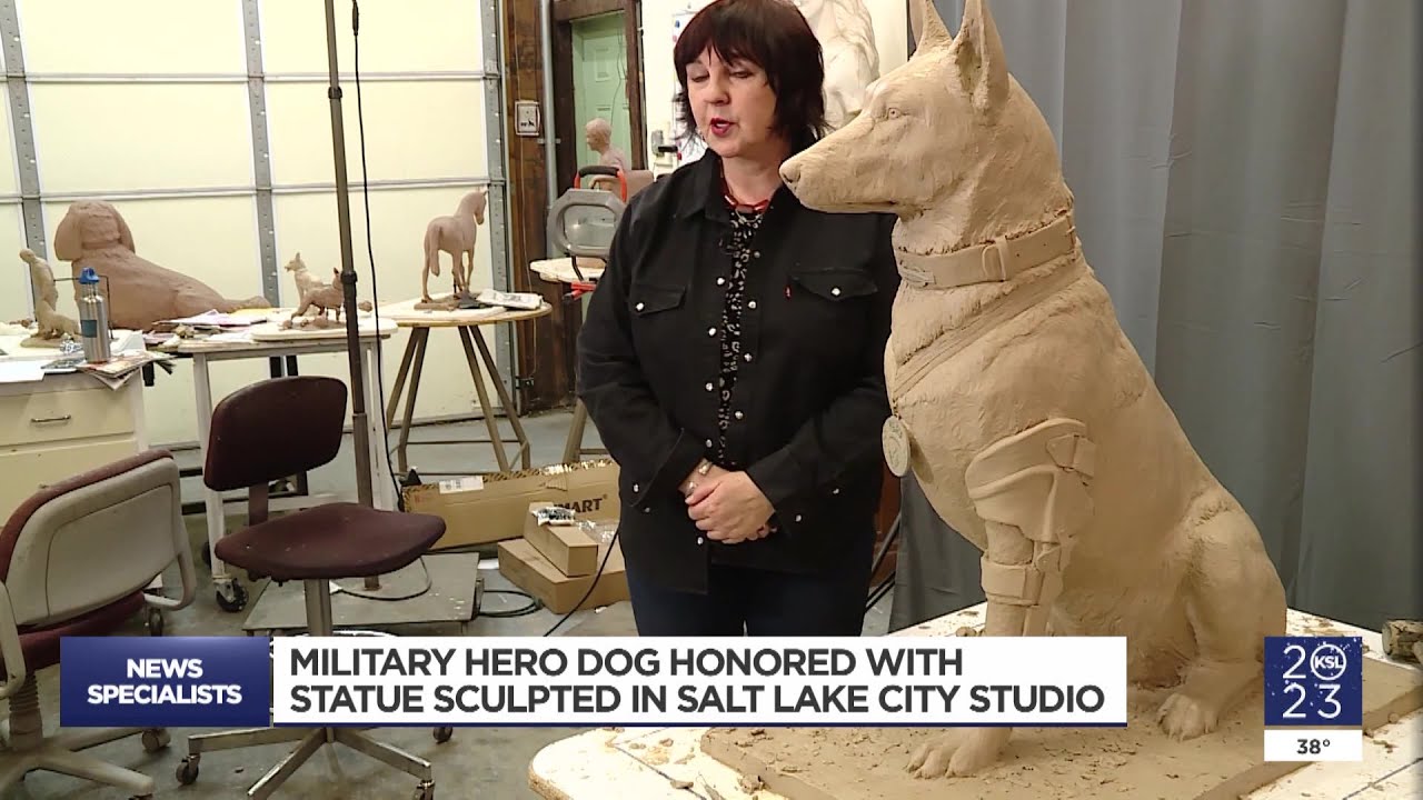 Hero K-9 military dog honored with statue being sculpted by Salt Lake City artist