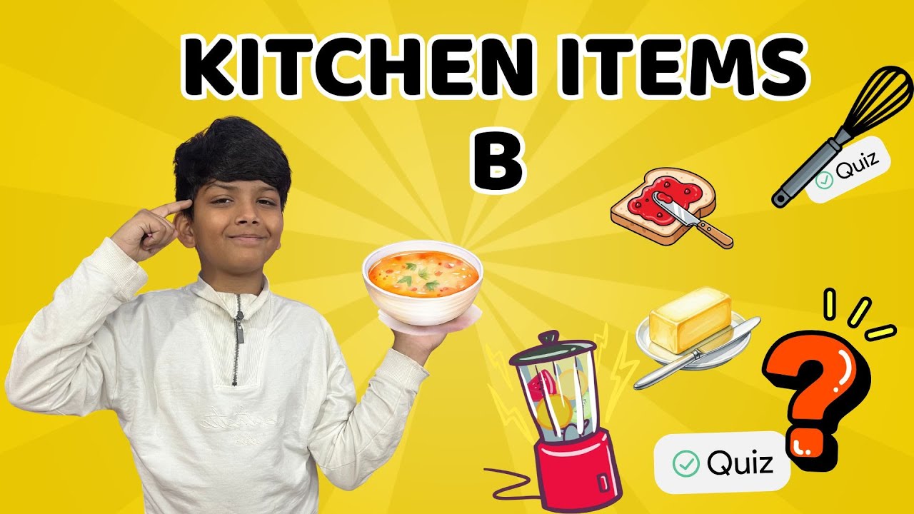 Kitchen Items A to Z – Letter B | Fun Alphabet Quiz for Kids |Wisdom World Kids 🌈