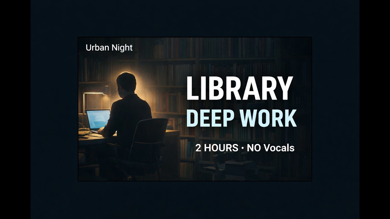 Library Night 🌙 Urban Lofi for Quiet Focus & Deep Study