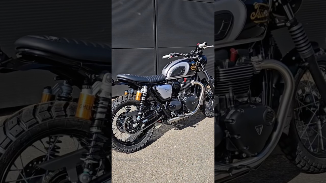 Custom Triumph Bonneville T100 Icon Brat Style | Pure Exhaust Sound #triumph #triumpht100 #t100