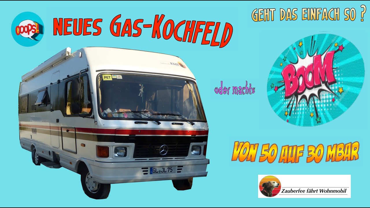Gas Kochfeld 50mbar auf 30mbar Test ohne Tausch Druckminderer