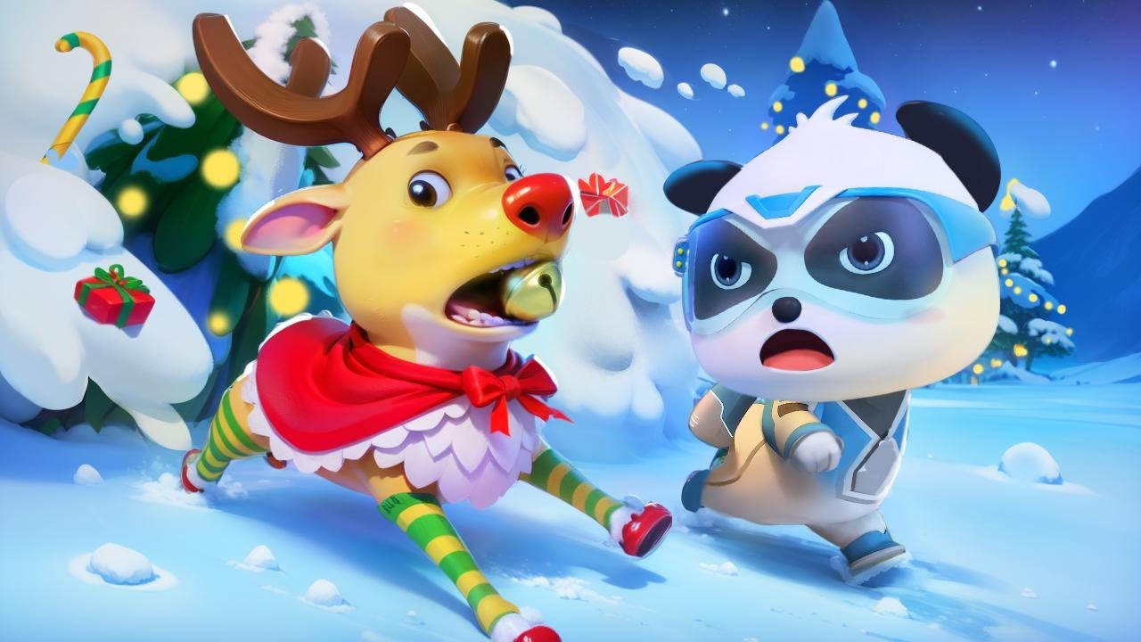 Rudolph the Santa's Reindeer | Super Rescue Team | Christmas Cartoons for Kids | BabyBus TV