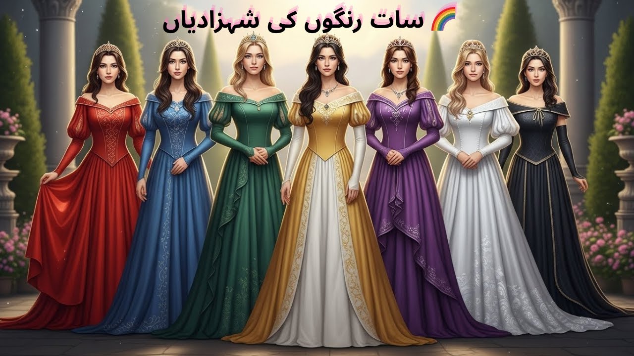 🌈 سات رنگوں کی شہزادیاں | Seven Princesses🌺🌺| urdu stories | Hindi fairy tales #urdufairytales