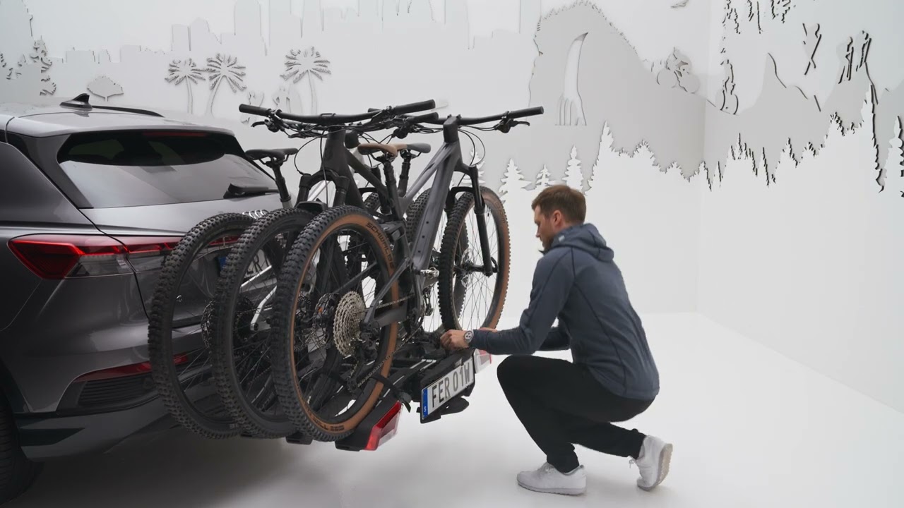 Thule EasyFold 3, 3 bike carrier rack how to