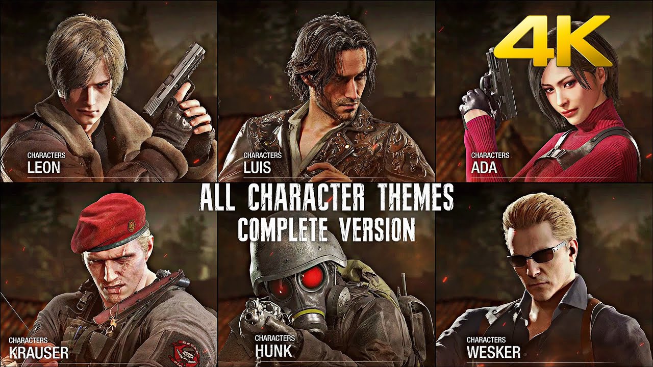 Resident Evil 4 Remake - The Mercenaries | All Character Themes Complete Version HQ [4K] Ultra HD