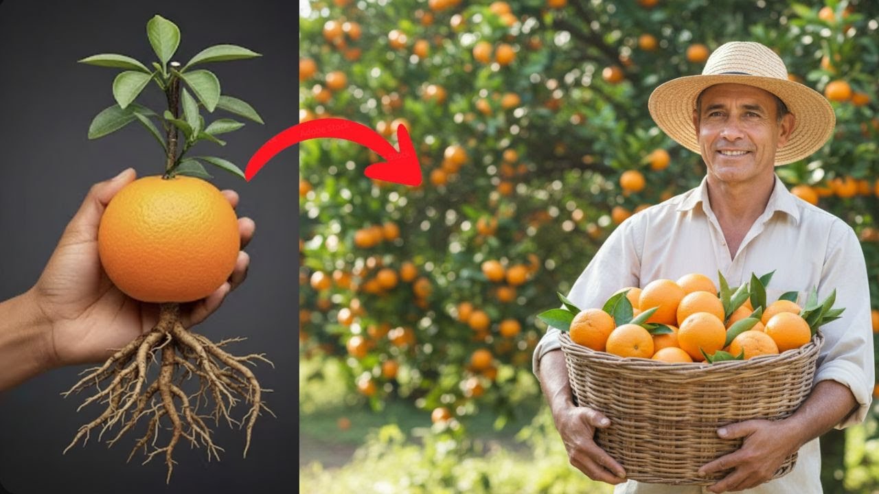 I Can't Believe This Worked! Growing Oranges Directly from Roots 🍊