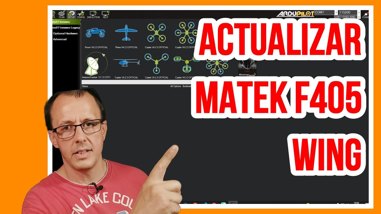 Ardupilot  - Actualizar Firmware Matek F405 Wing #arduplane #español