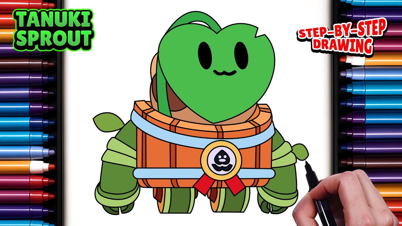How to Draw Tanuki Sprout Skin From Brawl stars | Easy Step-by-Step Drawing Tutorial