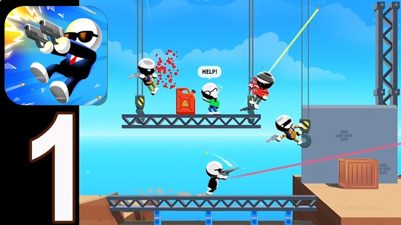 Johnny Trigger - Gameplay Walkthrough Part 1- levels 1-15(iOS, Android)