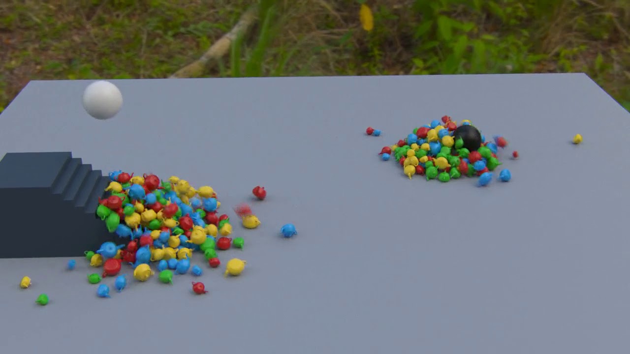 3ds Max pFlow test - driving particles with sound
