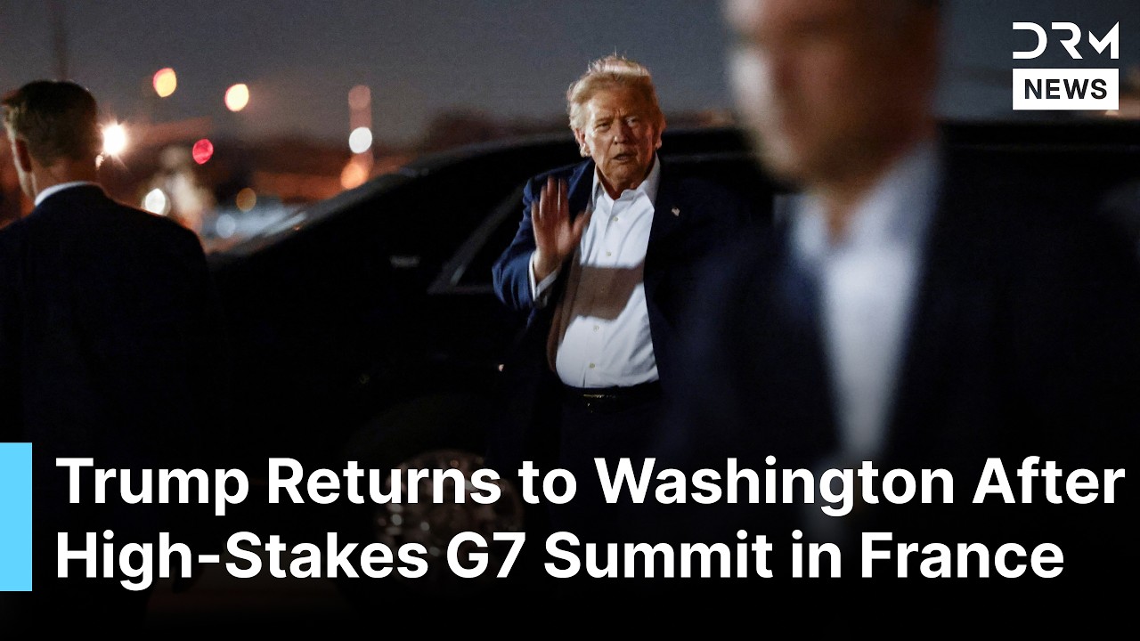 FULL ARRIVAL: Trump Returns to Washington After High-Stakes G7 Summit in France | AC1B