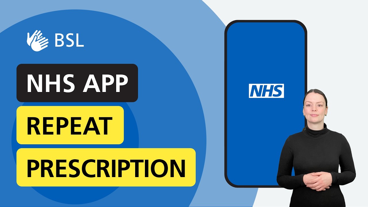 How to request a repeat prescription in the NHS App (BSL)