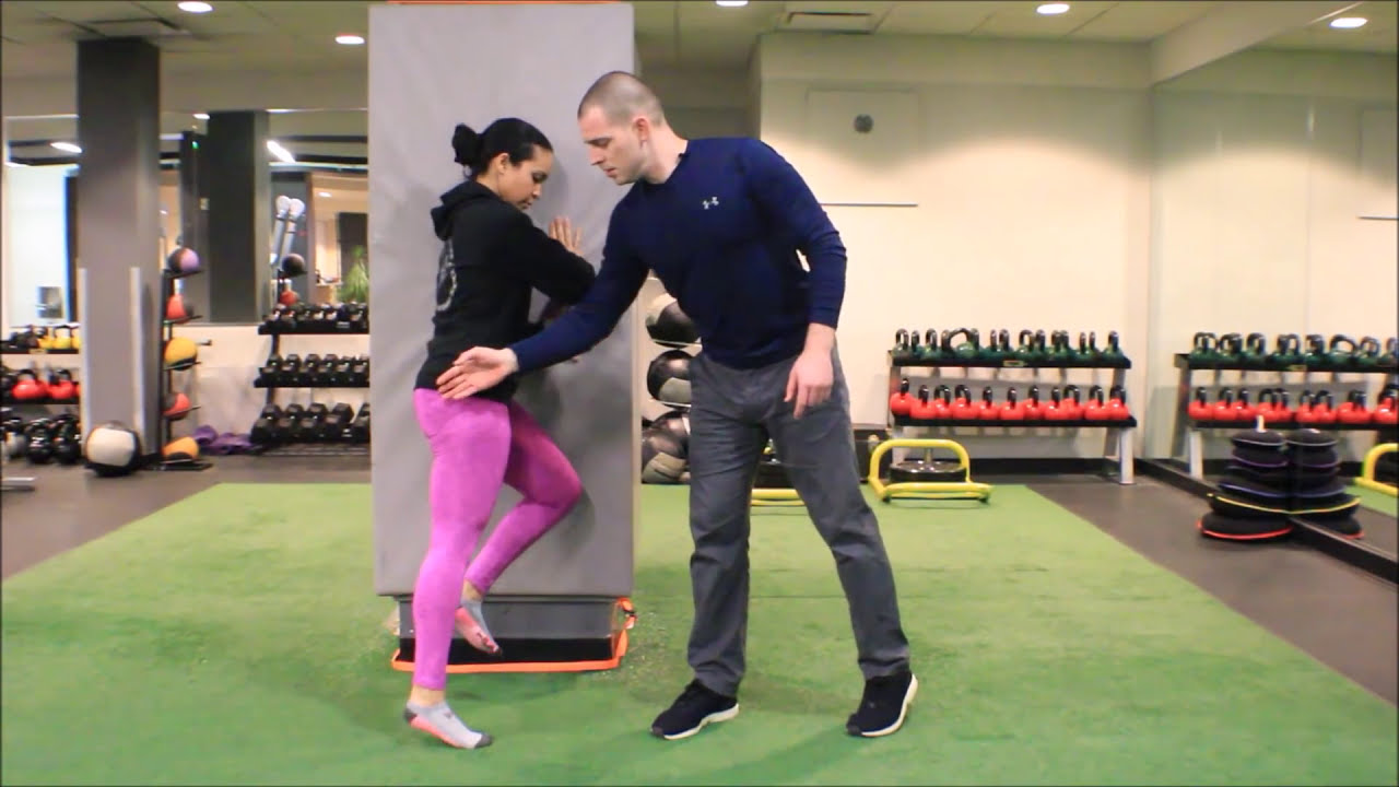 Tibialis Posterior Activation Progression: Leaning Single Leg Calf Raise