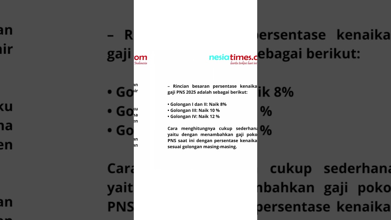 INFO KENAIKAN GAJI PNS BERDASARKAN PERPRES NOMOR 79 TAHUN 2025!