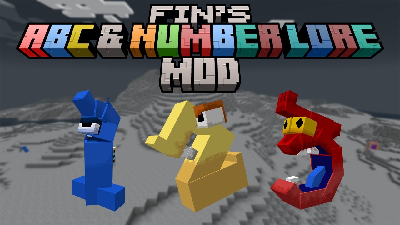Unschooling with Fin - Fin's ABC & Number Lore Minecraft Mod Trailer