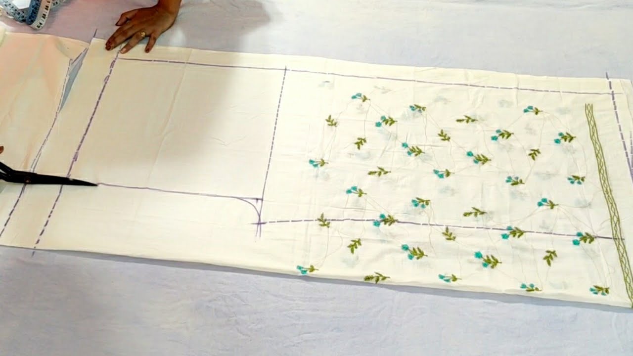 कढ़ाई वाले प्लाजो की कटिंग कैसे करें ? How to cut and stitch ladies plazo, 42 Hip size  #withme