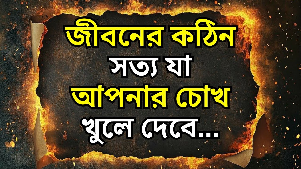 জীবনের কঠিন সত্য যা আপনার চোখ খুলে দেবে | Heart Touching Bangla Motivational Video | Life Changing