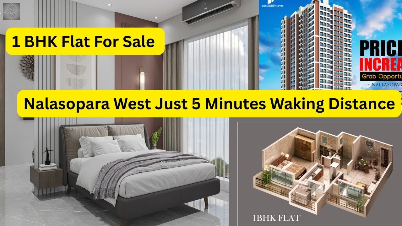 1 BHK Flat For Sale Nalasopara West Just 5 Minutes Waking Distance #home #property #flat