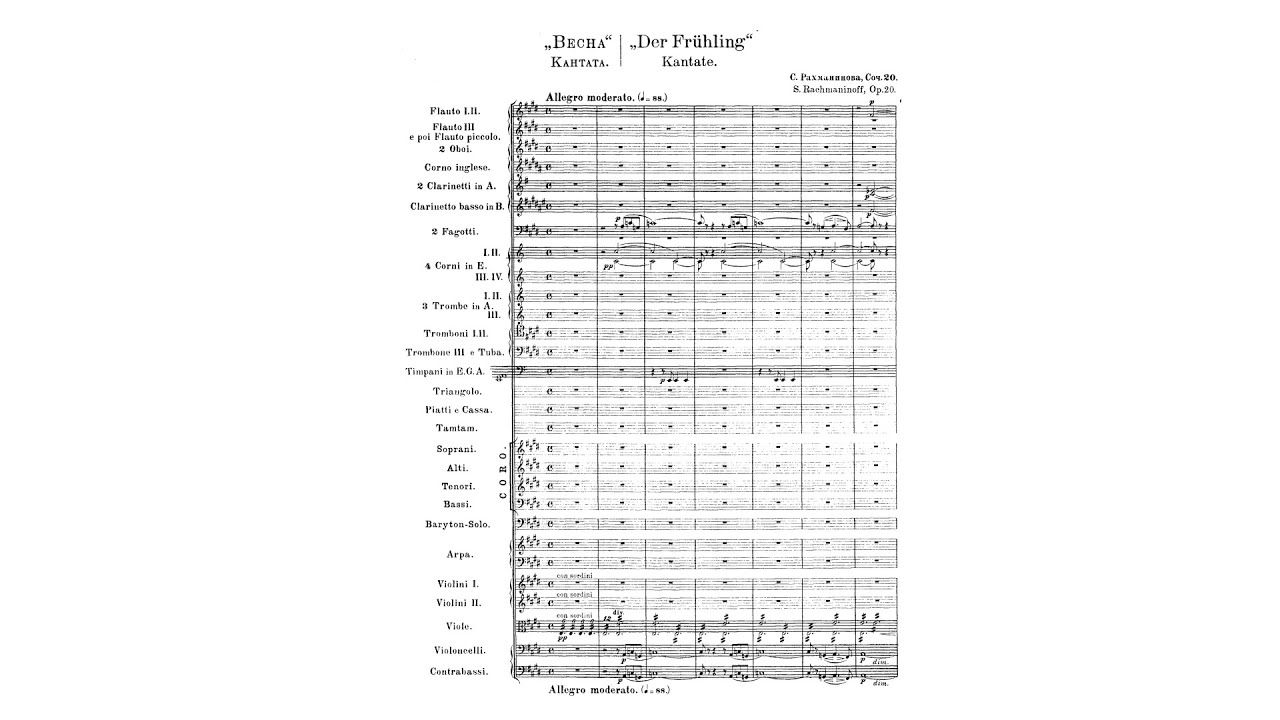 Rachmaninoff: Spring, cantata, Op. 20 (with Score)