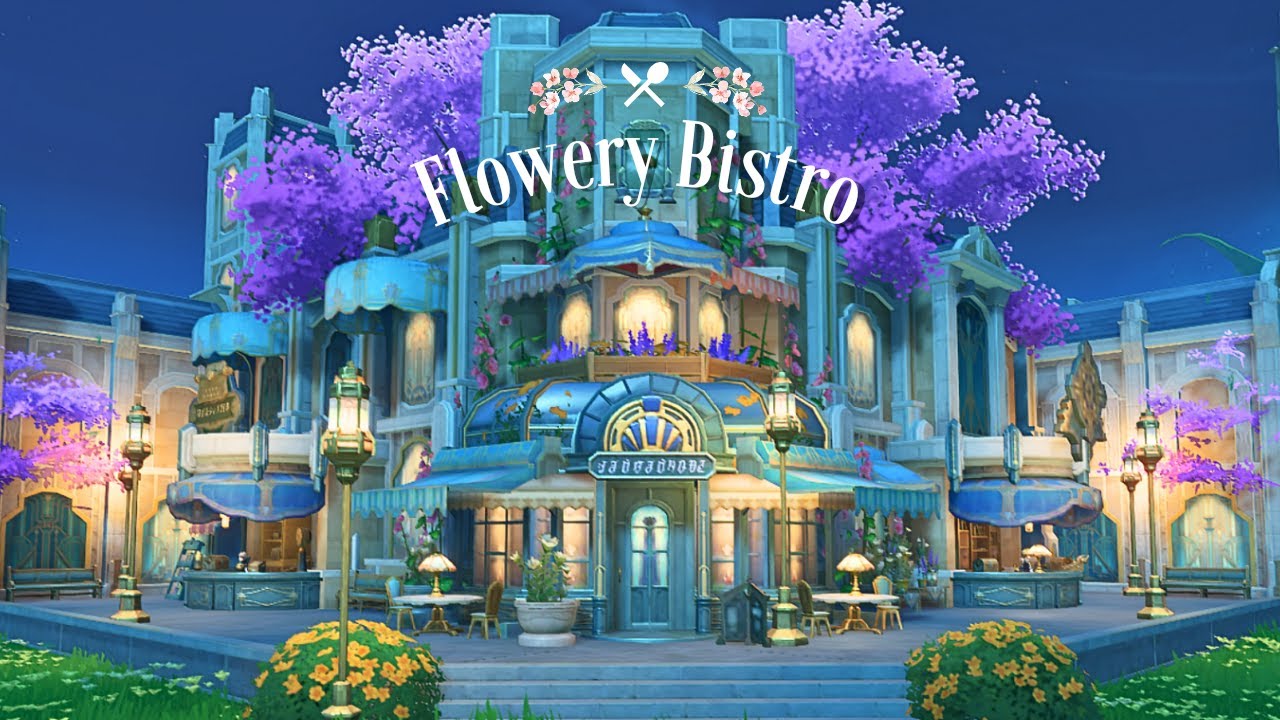 Flowery Bistro 🌺 (Fontaine Design) || Genshin Serenitea Pot Design