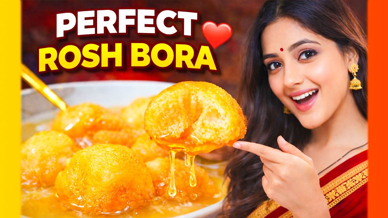 Soft & Spongy Rosh Bora Recipe | Traditional Bengali Sweet at Home | রস বড়া