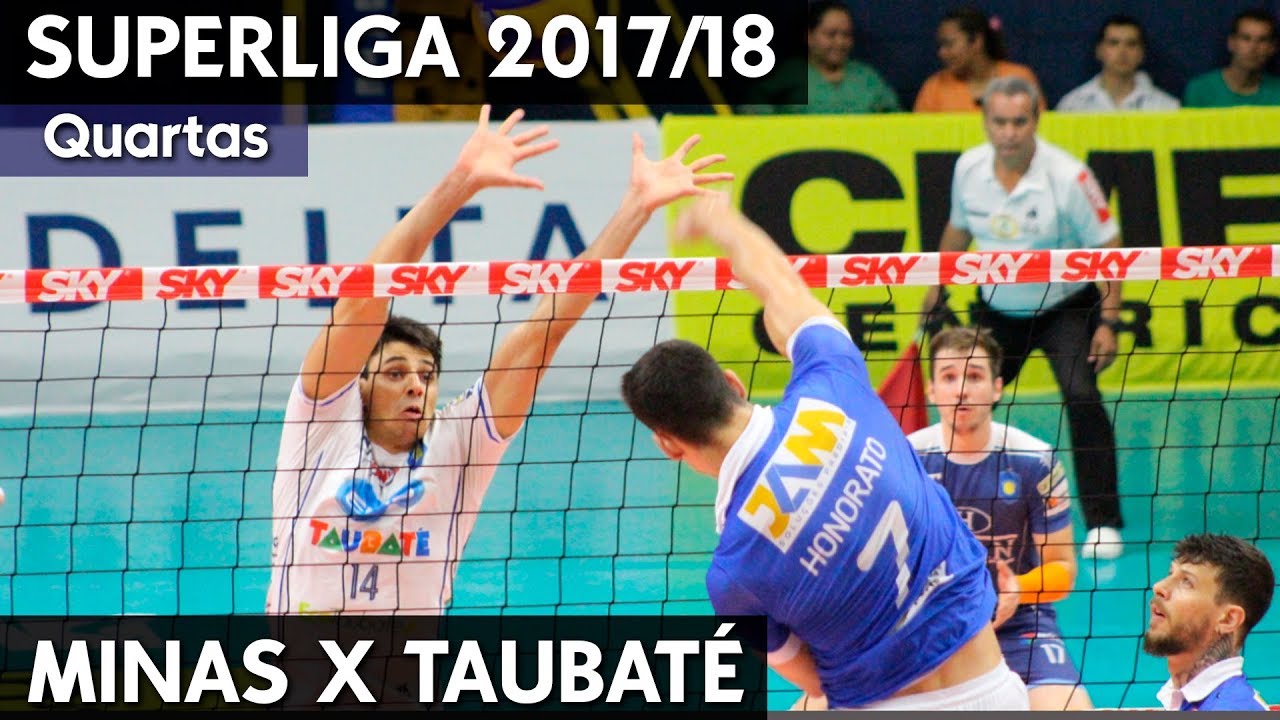 MINAS X TAUBATE JOGO 2 | QUARTAS SUPERLIGA 17/18 HD