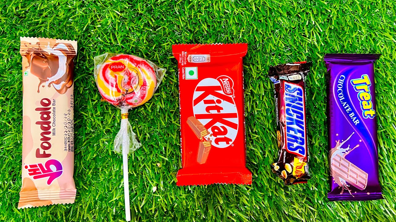ASMR Most Popular Candys / some lots of colorful rainbow lollipop candy / unpacking chocolate