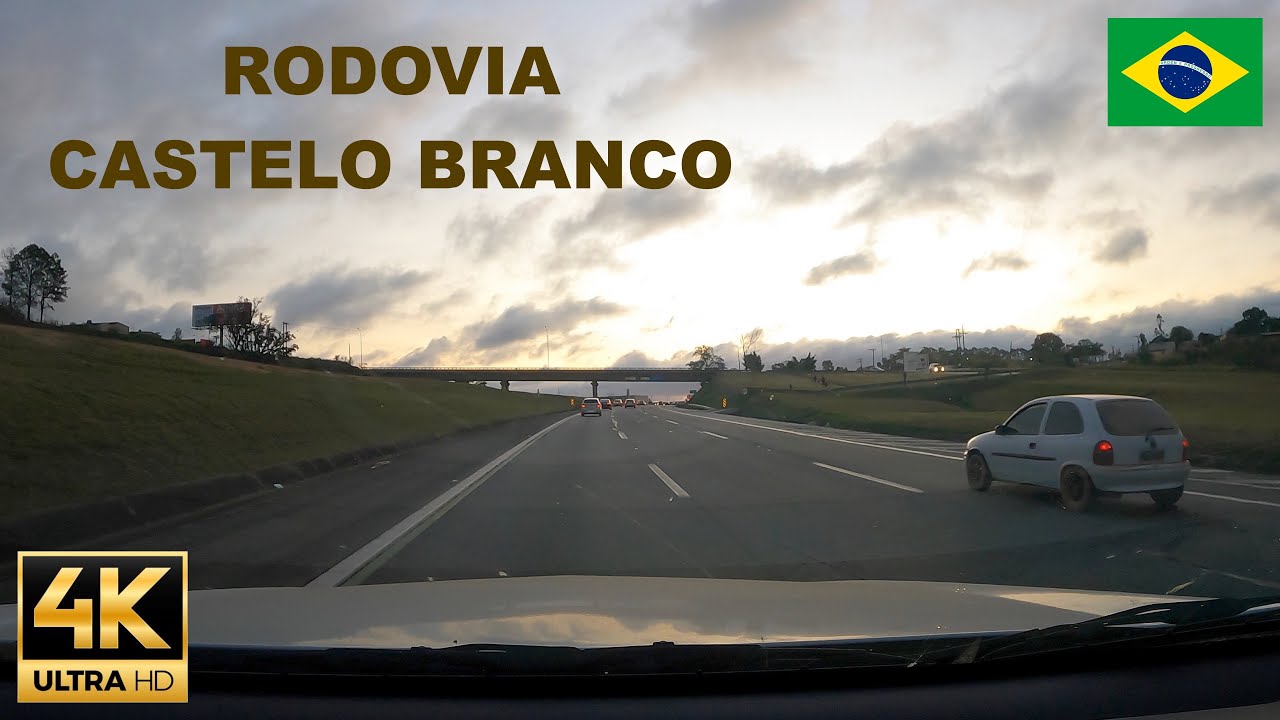 4K BRAZIL SUNSET DRIVE - CASTELO BRANCO - COMO É DIRIGIR EM UMA DAS MELHORES RODOVIAS DO BRASIL?