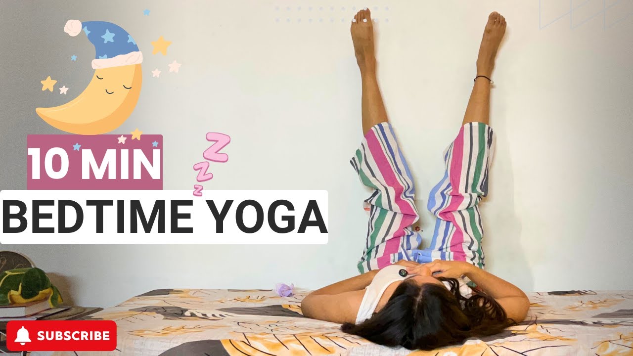 10 min Yoga in BED | Sleep Faster & Deeper (English Class)