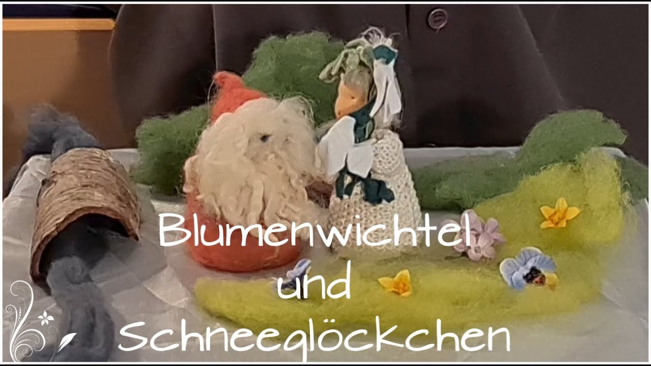 Blumenwichtel und Schneeglöckchen