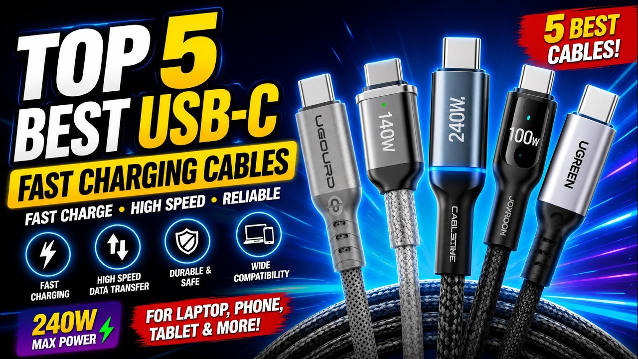 Топ-5 лучших кабелей USB-C для быстрой зарядки 2026