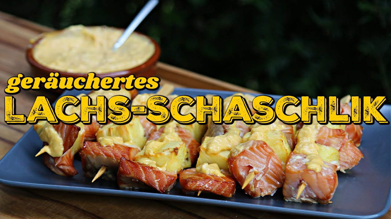 LACHS-SCHASCHLIK mit Mango-Habanero-Mayonnaise