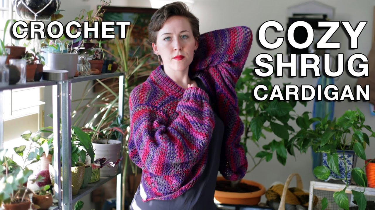 Crochet THIS Cropped Cardigan! Lacy, Cozy and CUTE! - finish it February! | Last Minute Laura