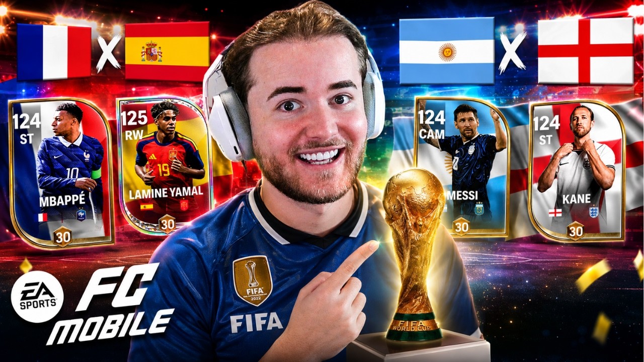 MONTEI o TIME das FINAIS da COPA DO MUNDO no FC Mobile 26