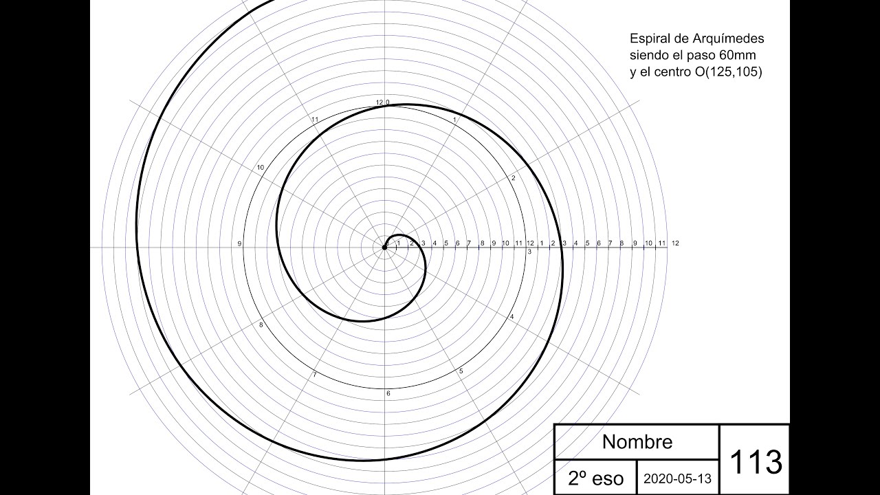 Espiral de Arquímedes 2º ESO ejercicios 113 y 114