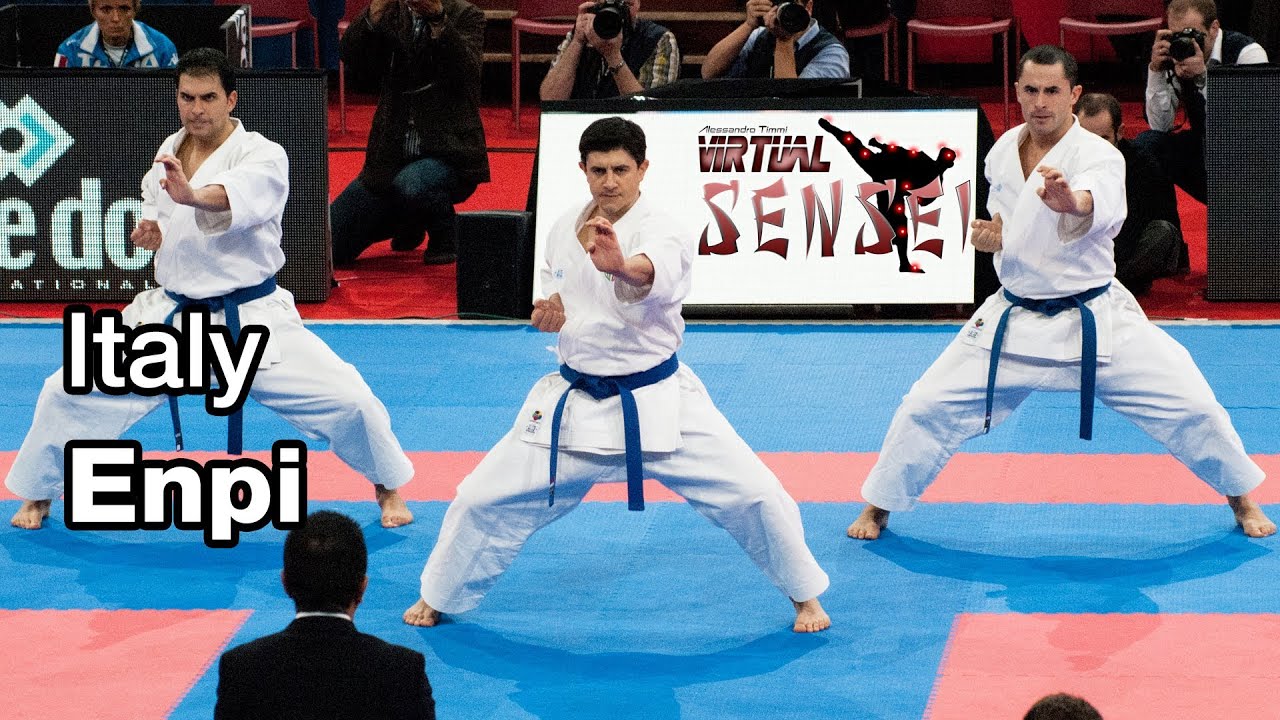 Italy male team - Kata Enpi - 21st WKF World Karate Championships Paris Bercy 2012