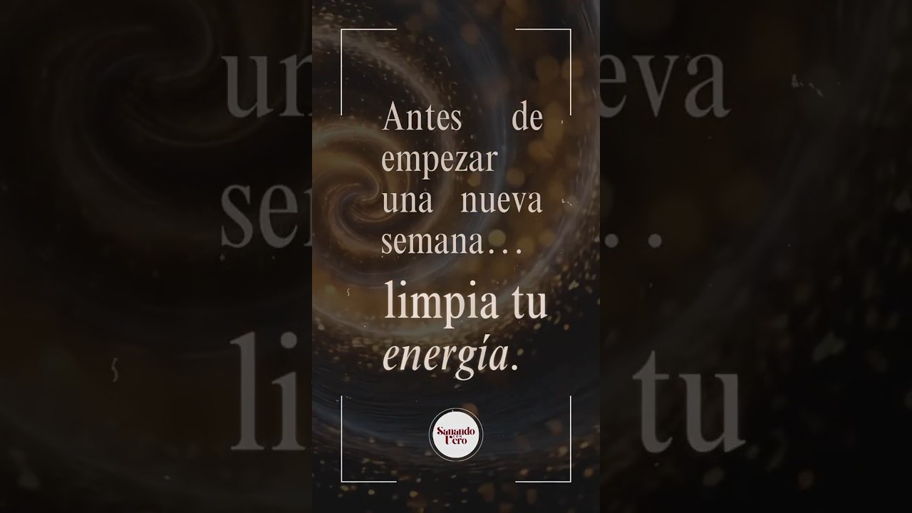 ✨ Ritual sencillo para limpiar tu energ&iacute;a y comenzar la semana en paz. #energ&iacute;apositiva #viral